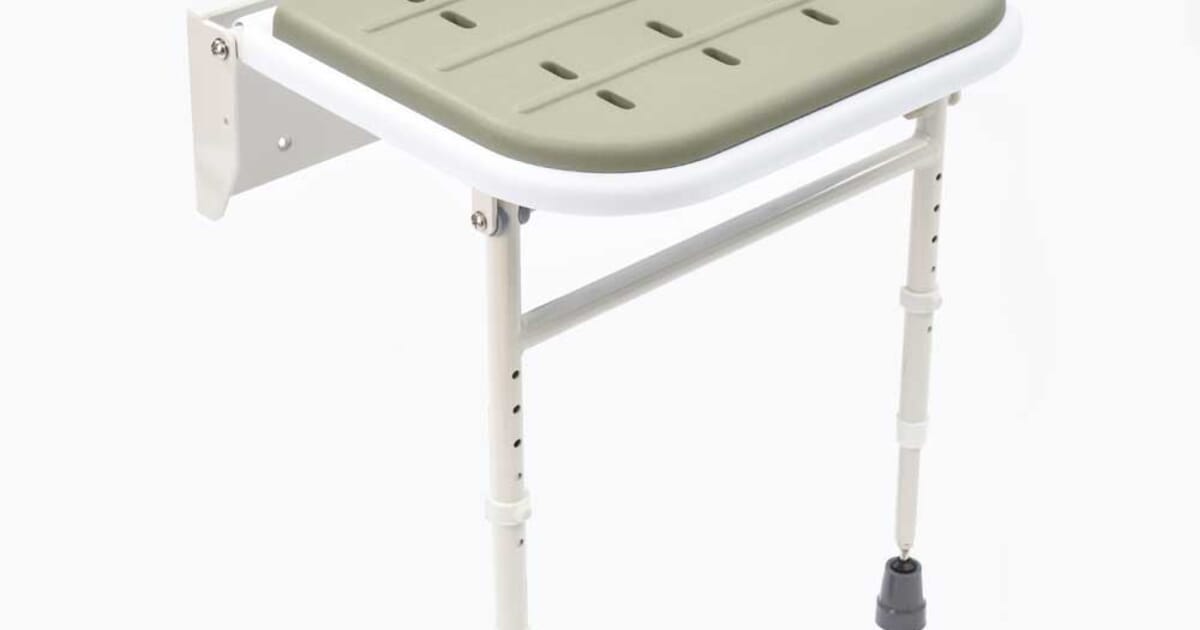 NRS Healthcare Folding Shower Seat (with Legs & Padded Seat) NRS