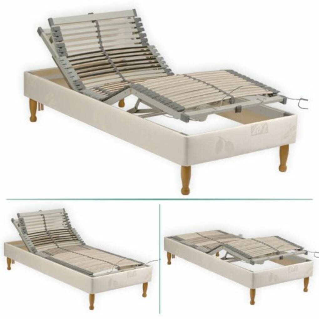 Electric adjustable store bed frame