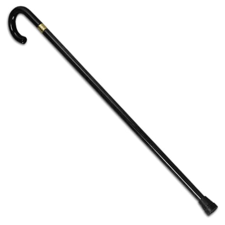 Walking Stick Wooden Curve Handle - Black - Scooters and Mobility