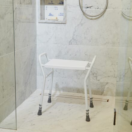 Shower best sale stool bench