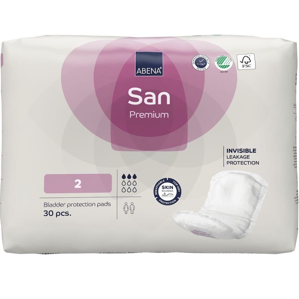 Abena White San Premium Incontinence Pads - Size 2
