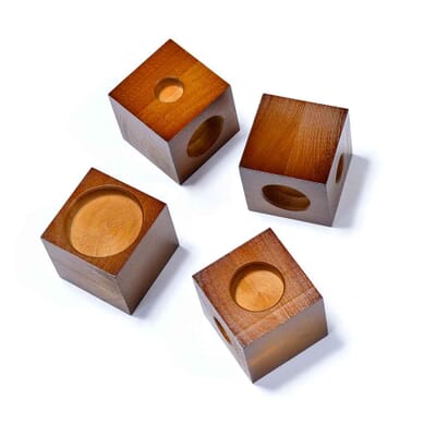 Wooden Cube Raisers Pack Of 4 90mm, Wooden Blocks To Raise Furniture