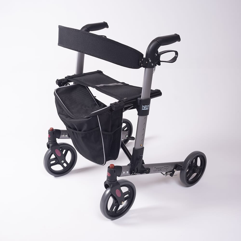 NRS Healthcare Compact Easy Rollator - Silver