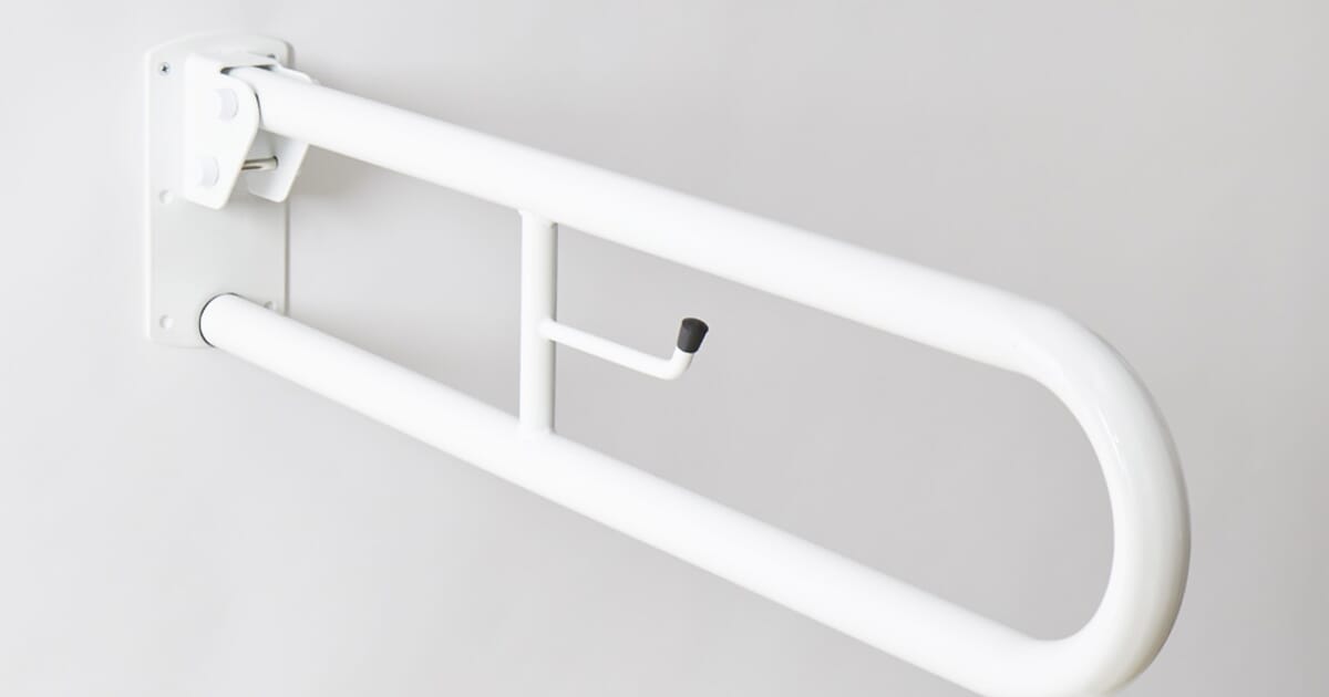 Lift & Lock Folding Support Rail For Bathroom Safety NRS Healthcare Pro