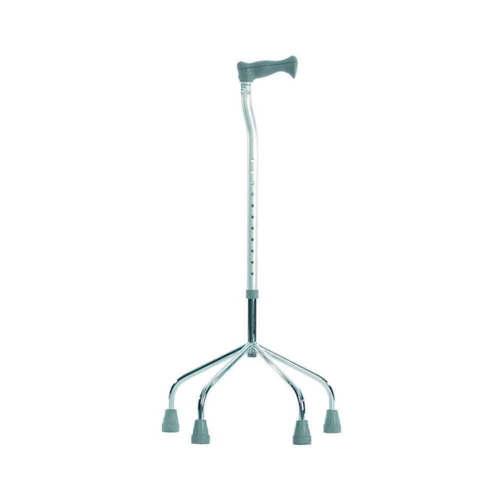 NRS Healthcare Quad Base Walking Stick Large Complete Care Shop