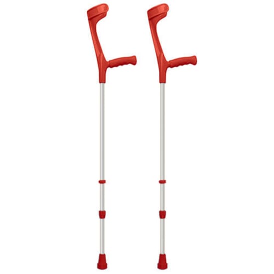 Red Adjustable Coloured Crutches Complete Care Shop