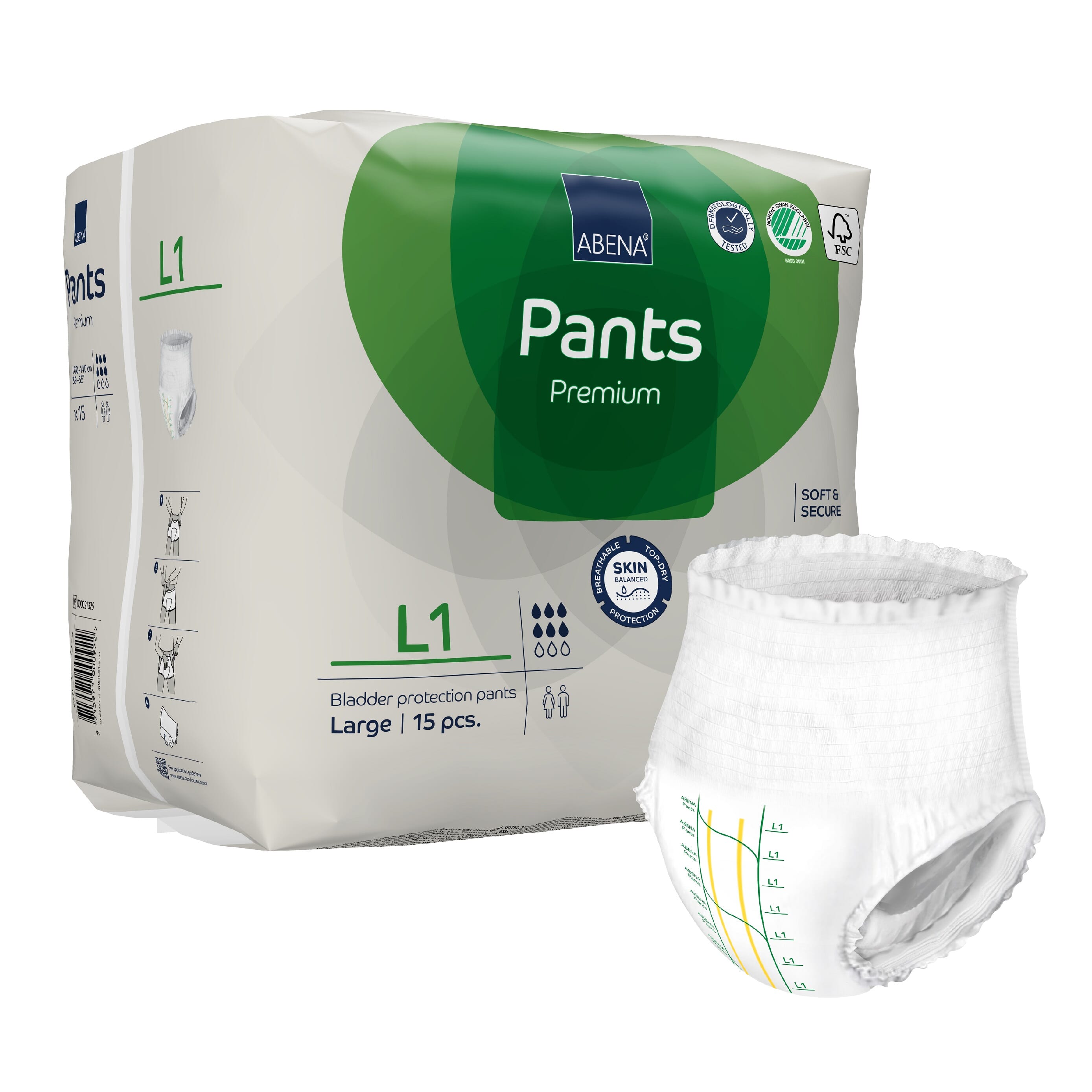 Image of Abena Pants Premium Incontinence Pants - L1