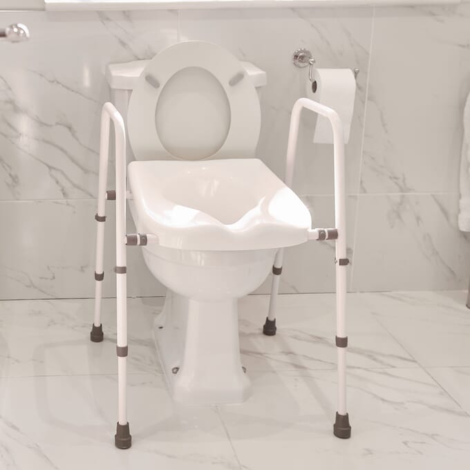 NRS Healthcare Mowbray Lite Toilet Frame & Seat - Width Adjustable