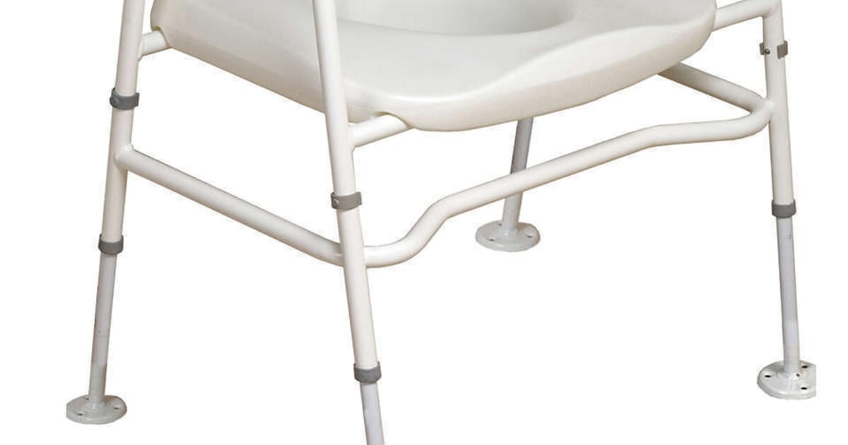 NRS Healthcare Mowbray Toilet Seat & Frame Floor Fixed Extra Wide