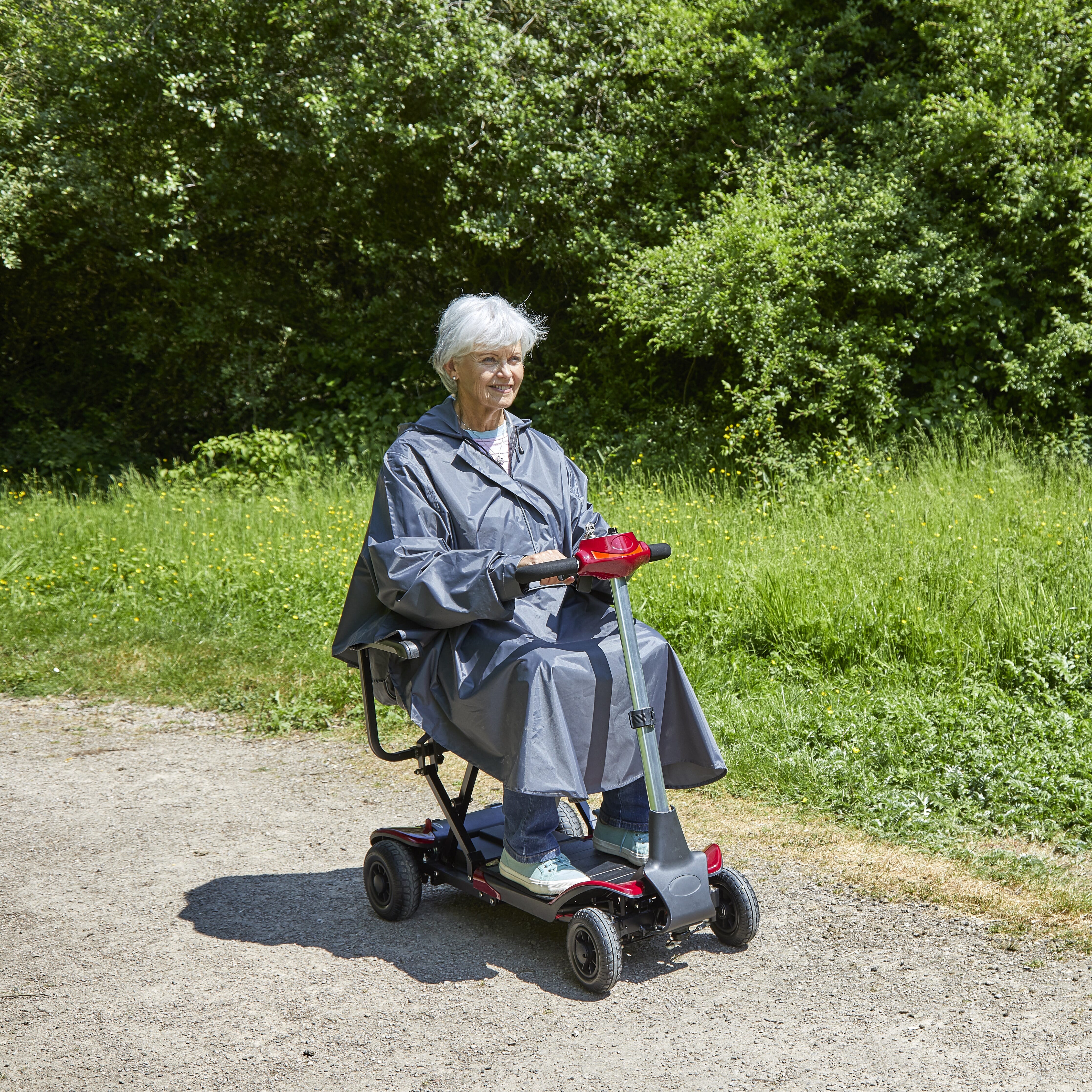 Nrs Healthcare Grey Freestyle Sleeved Mobility Scooter Poncho