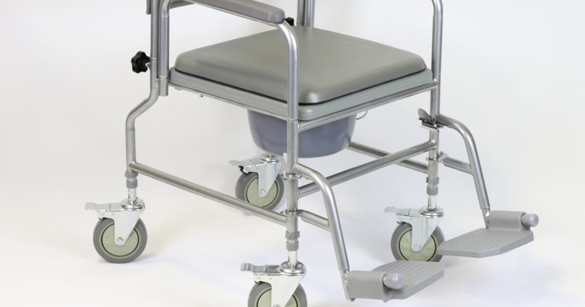 NRS Healthcare Height Adjustable Wheeled Commode Complete Care Shop