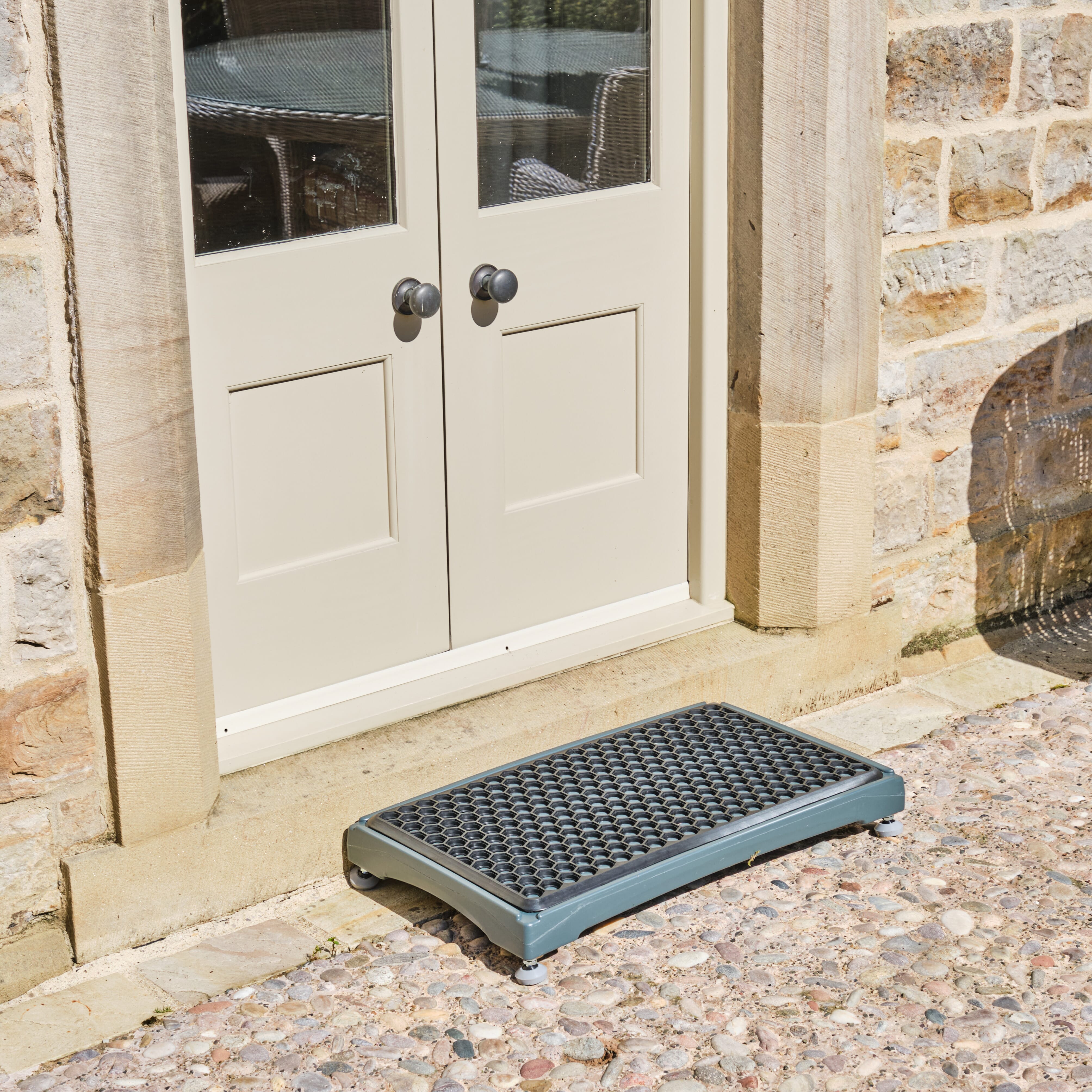 Nrs Healthcare Black Mobility Care Outdoor Plastic Half Step Size 2