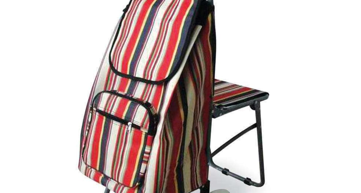 Shopping trolley with fold down seat online