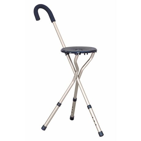 Walking Stick with Seat for Elderly Zerone Cane Seat Bismuth Alloy Folding Walking Cane Stool and Light Weight Easy to Carry 