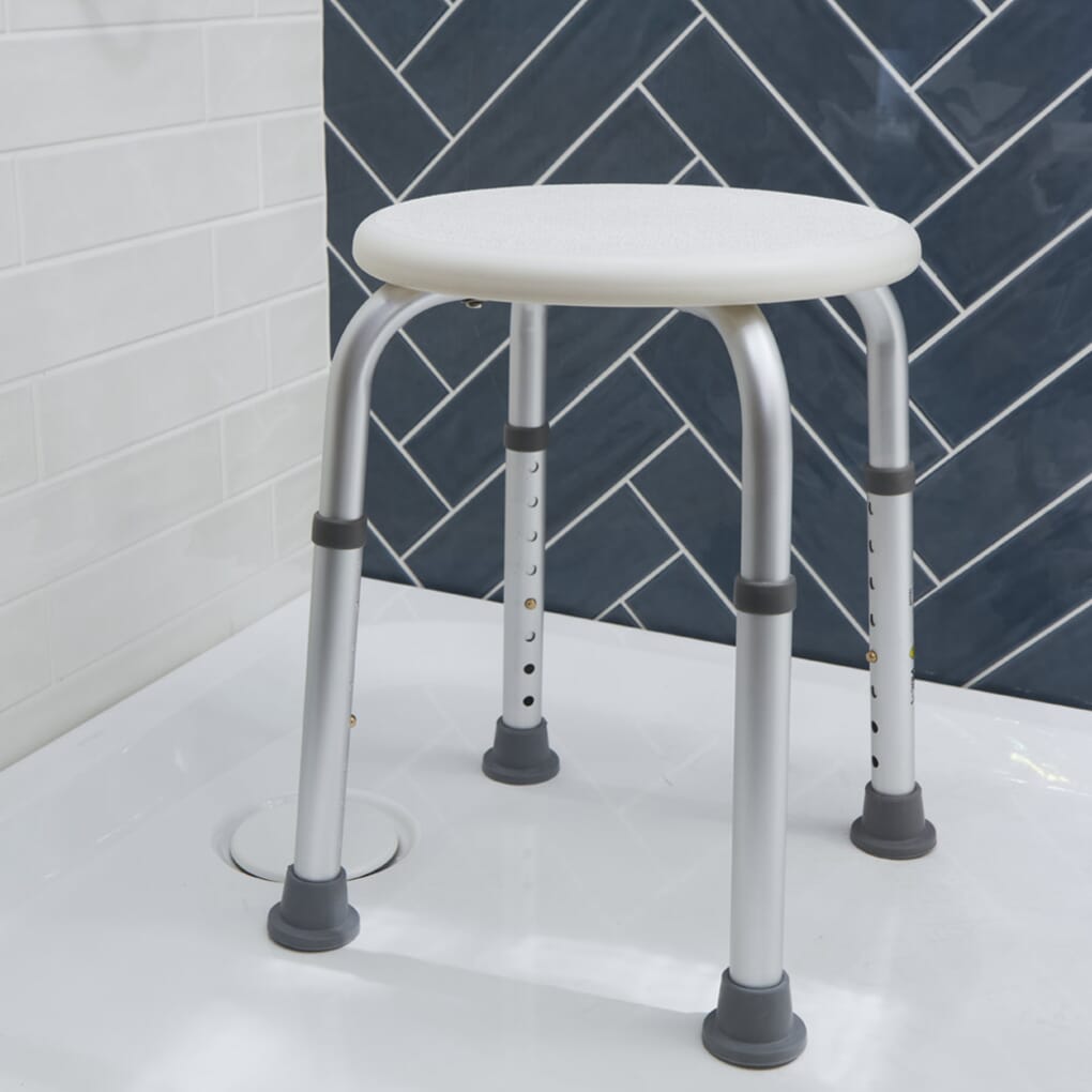 Adjustable discount shower stool