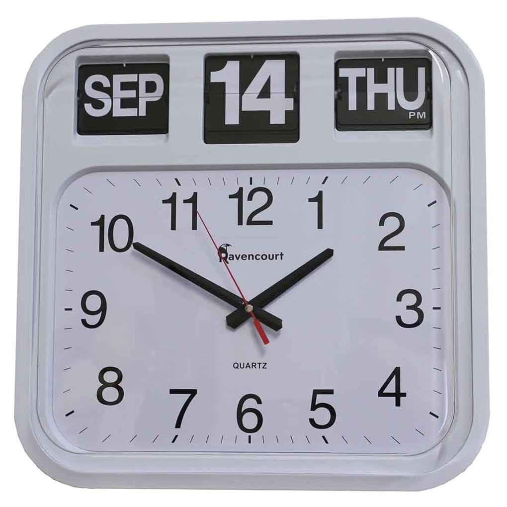 13.5 Inch Round Battery Powered Wall Clock Home Pride Coffee Clock 