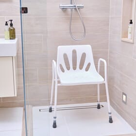 Shower stool store for small shower