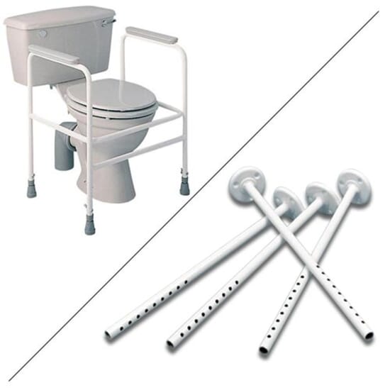 Free Standing Toilet Frame with Floor Fixing Kit NRS Healthcare