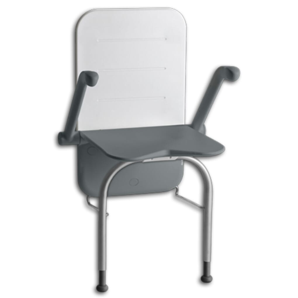 Shower seat with arms and back hot sale