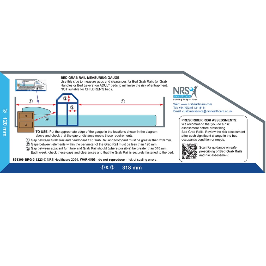 NRS Healthcare Bed Rail Measuring Guide Complete Care Shop