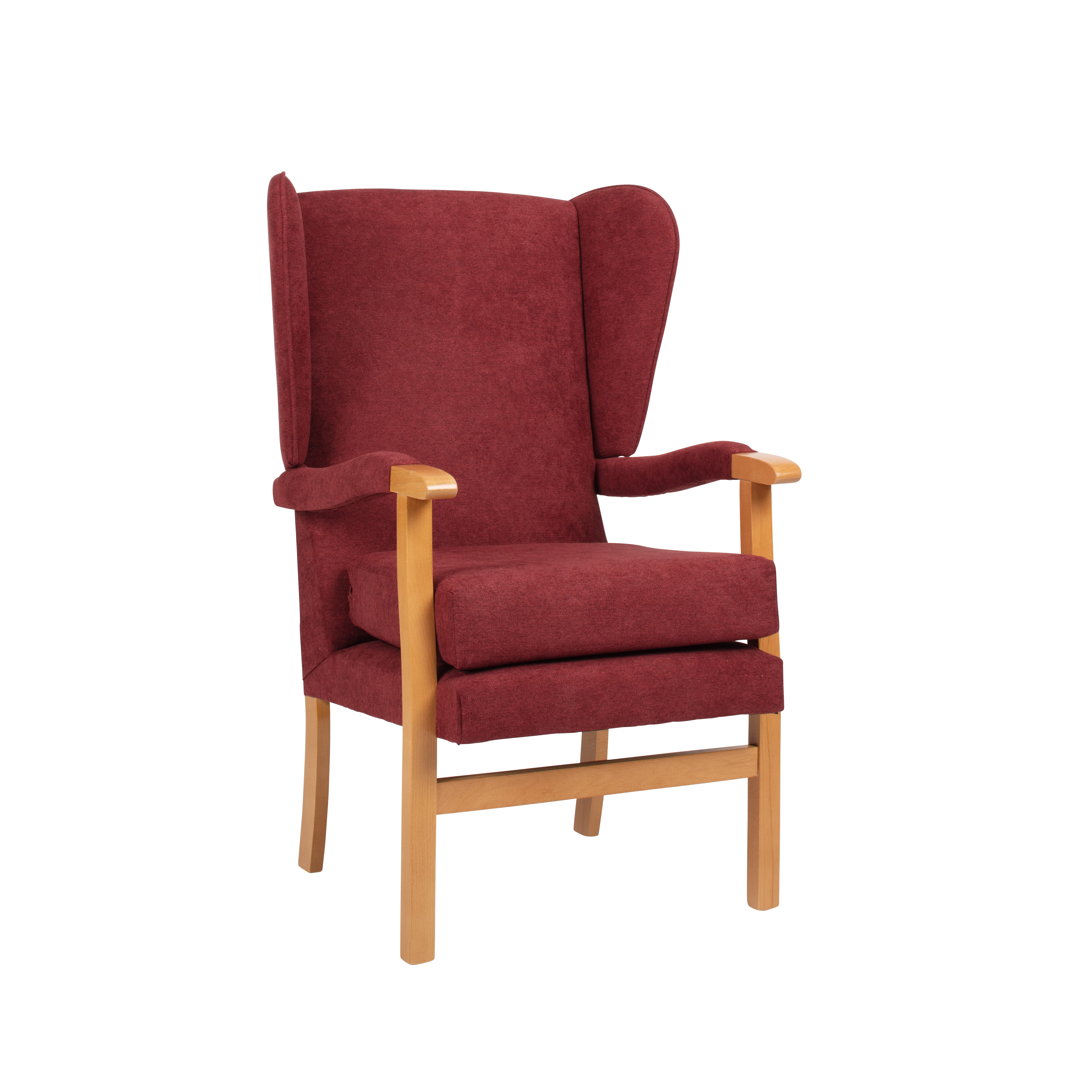Comfortable chair with a high back, for seniors