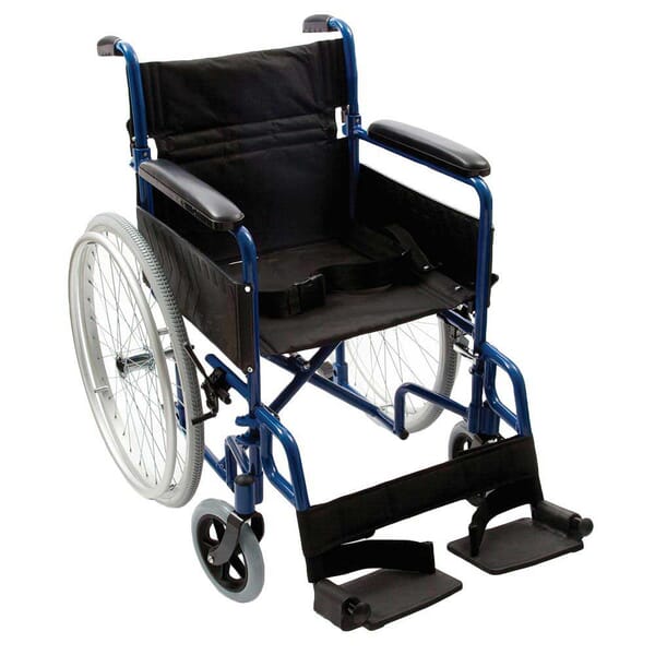 NRS Healthcare Transit-Lite Self-Propelled Wheelchair - Blue