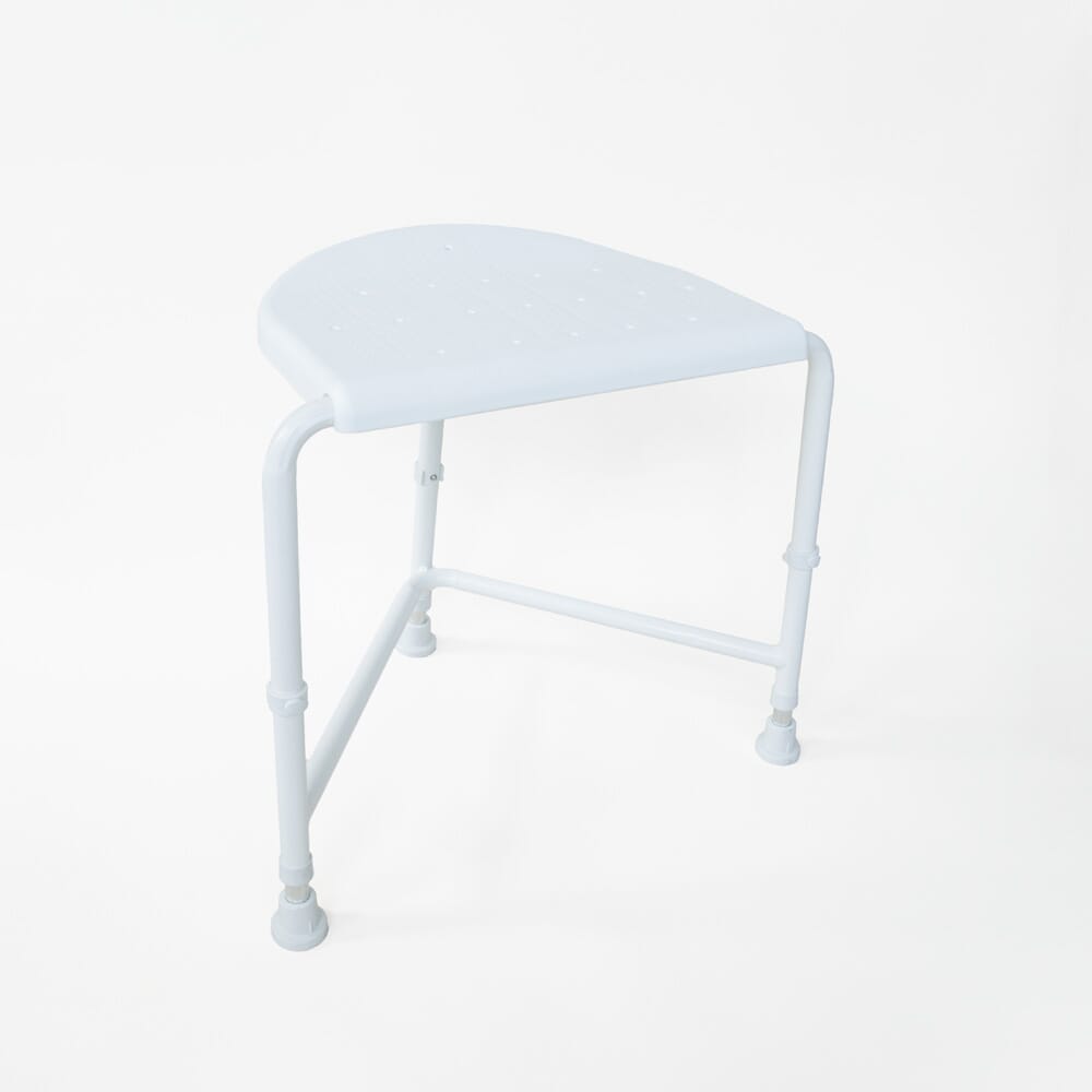 GXJ Bathroom Stool Bath Chair Small Stool Elderly Pregnant Women Shower Chair Aluminum Non-slip Color : WHITE, Size : 42CM*50CN*73CM 