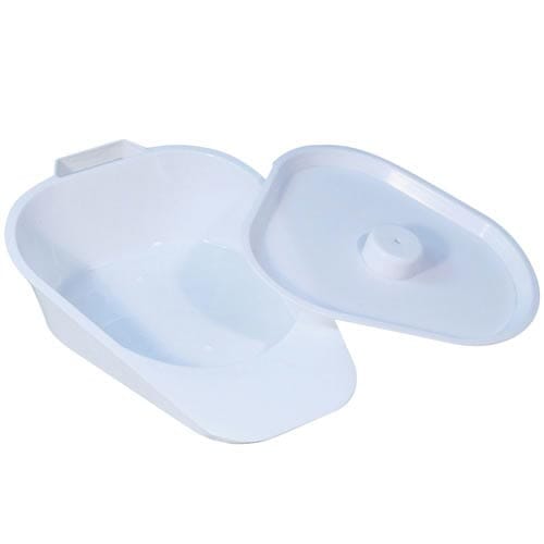 Economy Slipper Bed Pan with Lid