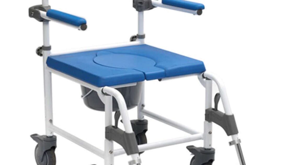 Aston Adaptable Shower Commode Chair Attendant Controlled NRS