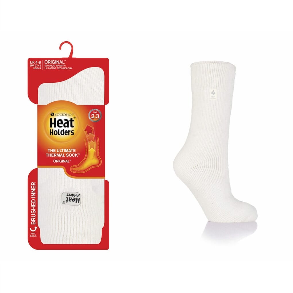 Heat Holders Thermal Socks - Ladies, White - Complete Care Shop