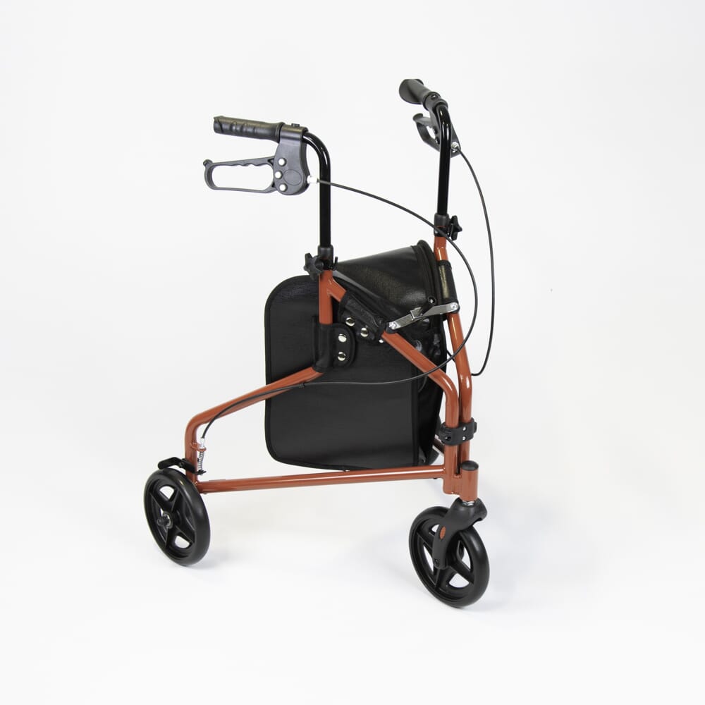Nrs Healthcare Red Wheel Steel Rollator - Size 3