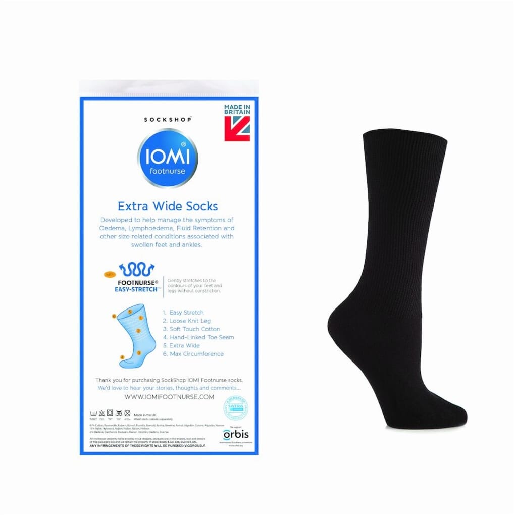 IOMI FootNurse Men's Socks for Swollen Feet 