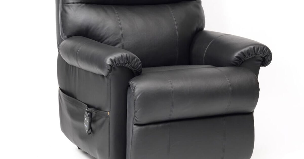 Leather Riser Recliner Dual Motor Chair Black NRS Healthcare Pro
