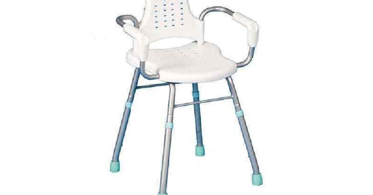 Langham Prima Aluminium Shower Stool With Arms & Backrest NRS