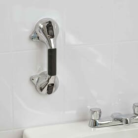 Chrome Suction Shower Bars 22-Inch Suction Cup Shower Grab Bar