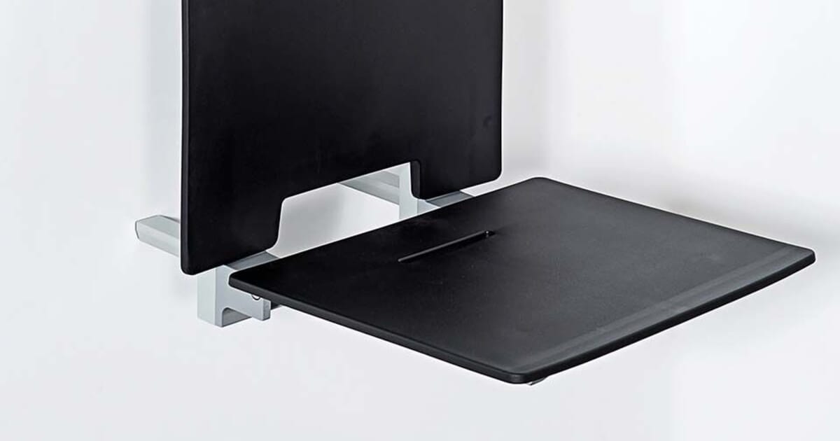Removable Wall Mounted Shower Seat Black NRS Healthcare Pro