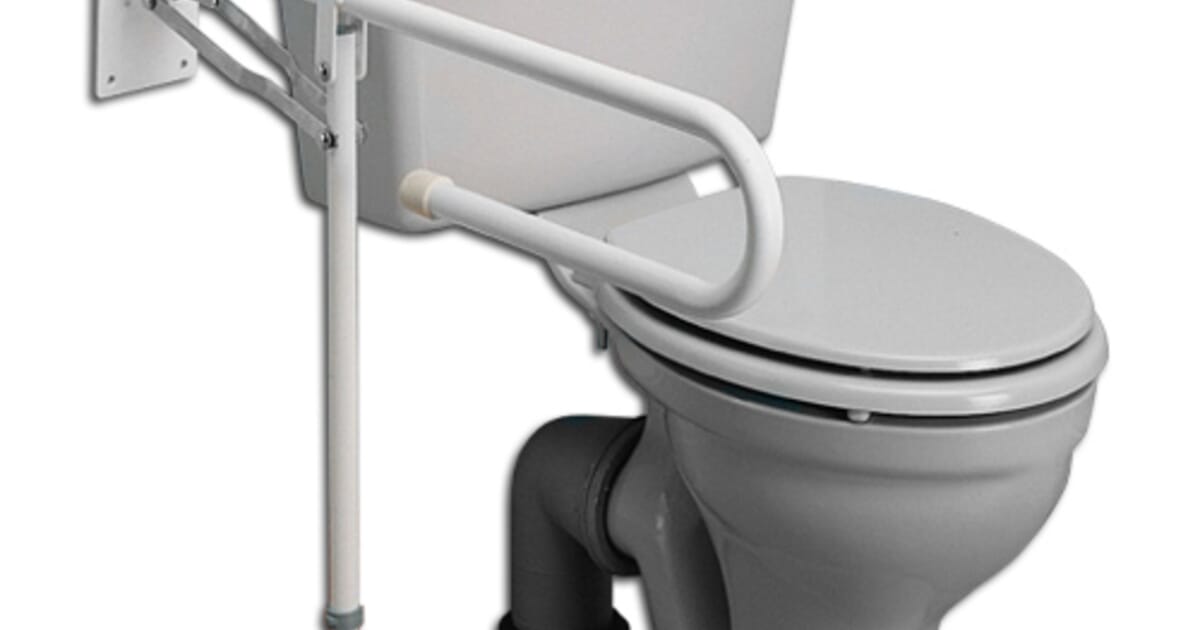 Economy Folding Toilet Support Rail with Leg Complete Care Shop