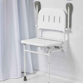 Folding shower chair with back hot sale