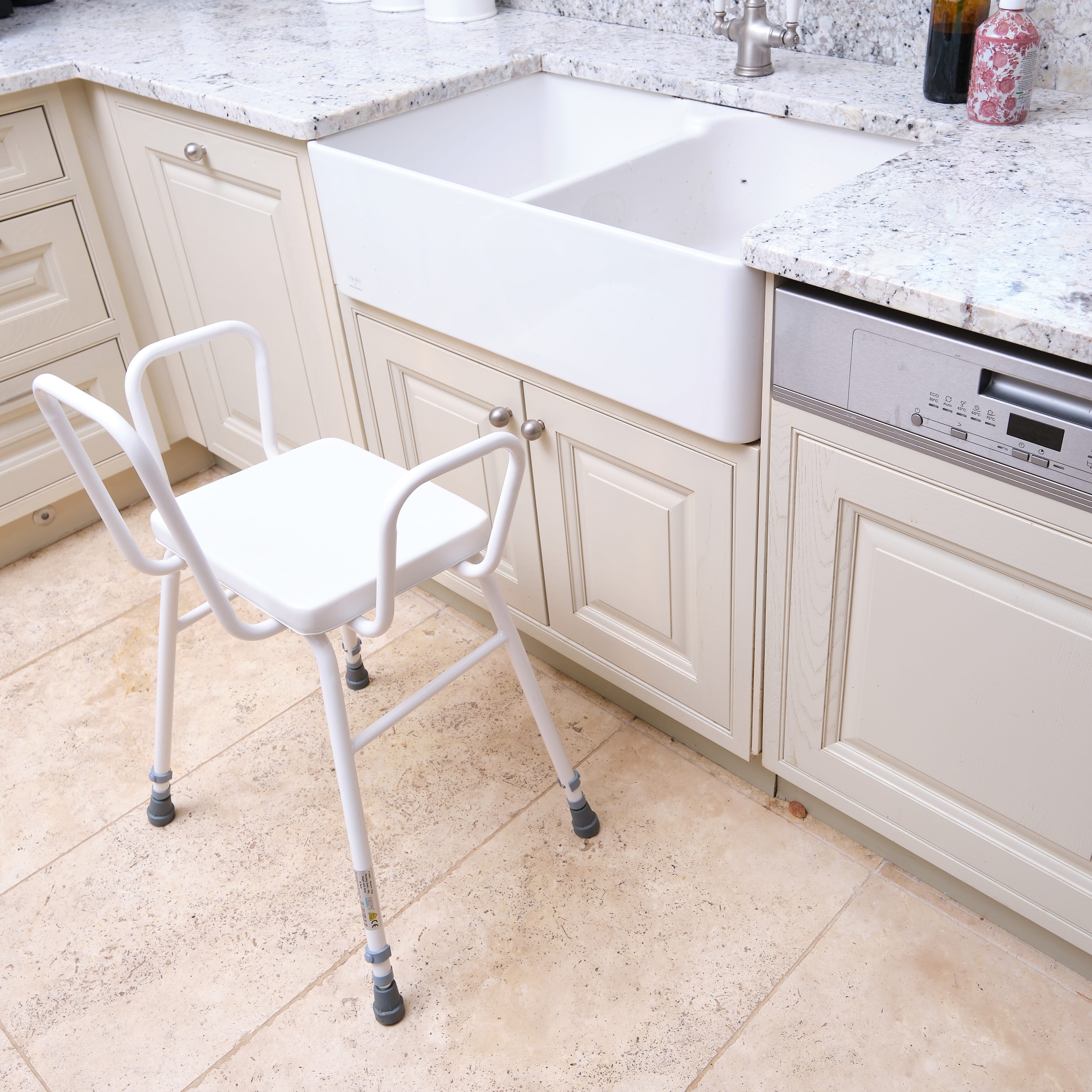 Perching chair for discount kitchen