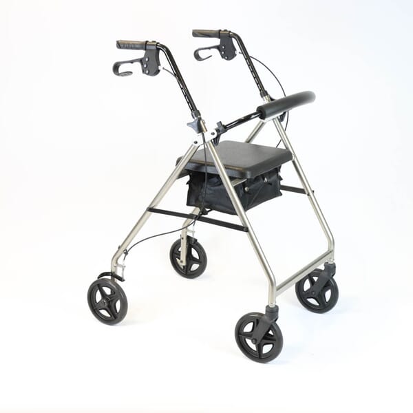 Walk with confidence with this 4 wheeled rollator