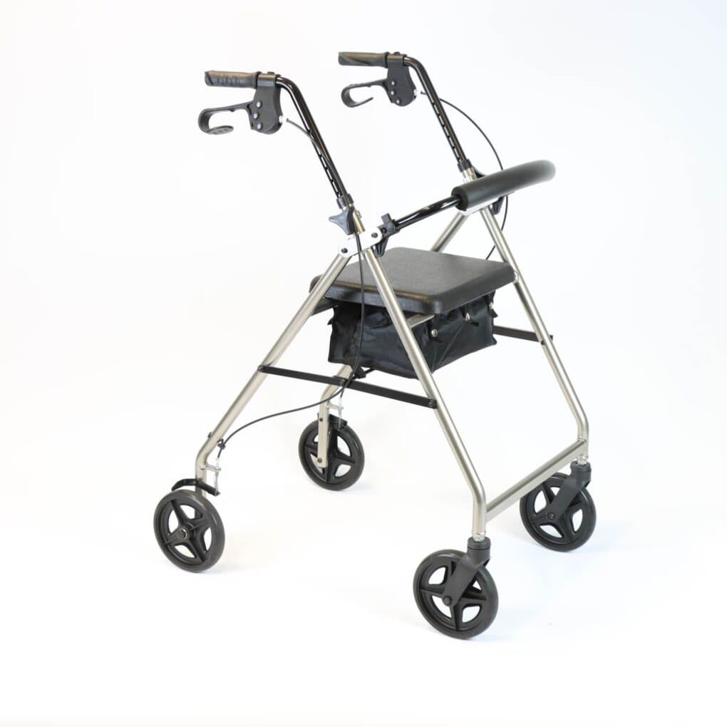 3 Wheel Rollator Walker with Seat for Slim Seniors, Padded