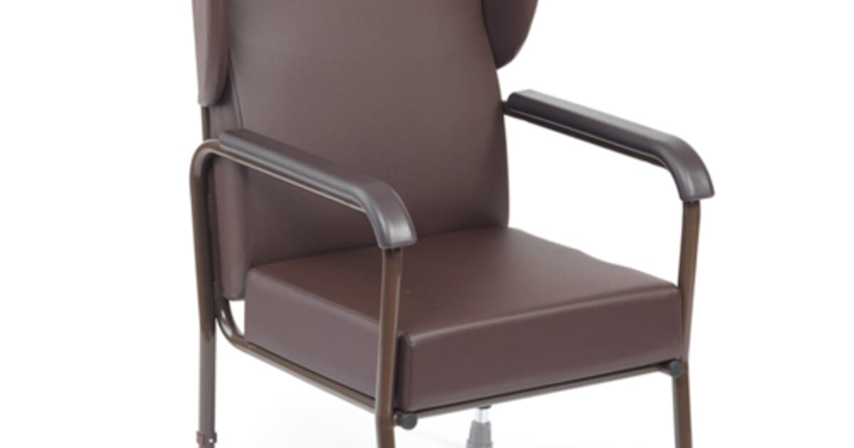 Adjustable High Back Chair With Padded Arms and Wings Complete Care