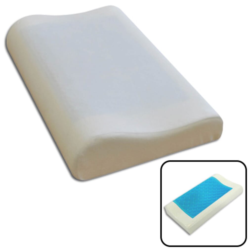 Memory foam pillow outlet with infused gel