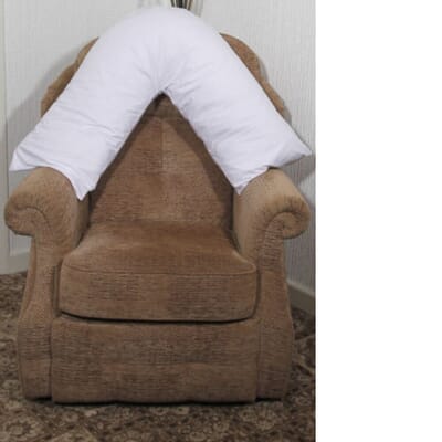 V Shaped Polycotton Pillow, Armchair Shaped Pillow
